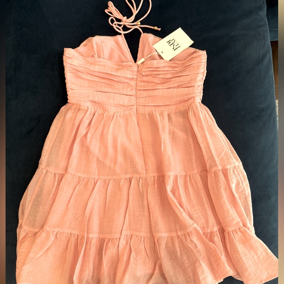Indie luxe blush halter neck dress, size 12, US L - Picture 3 of 4